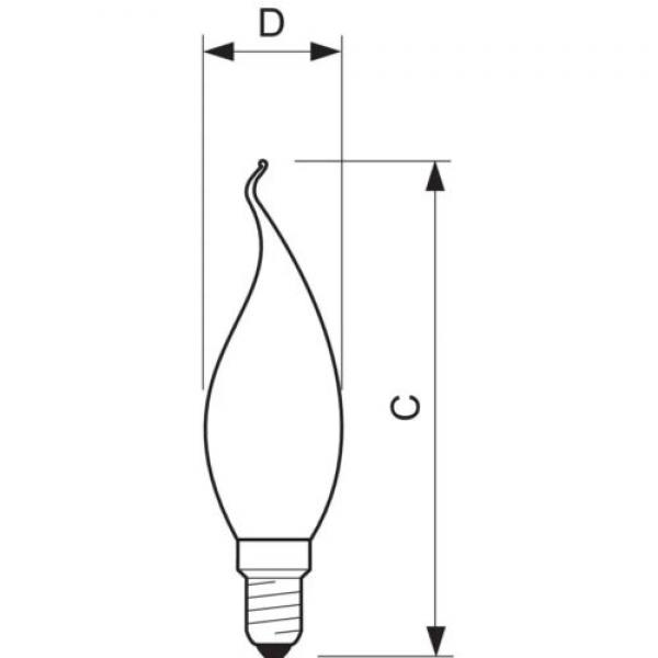 DECO 40W E14 230V BXS35 FR 1CT/4X5F